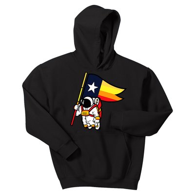 Houston Baseball Space City Astronaut Texas Flag Kids Hoodie