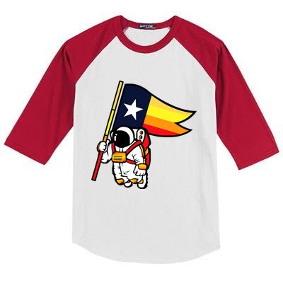 Houston Baseball Space City Astronaut Texas Flag Kids Colorblock Raglan Jersey