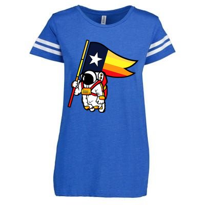 Houston Baseball Space City Astronaut Texas Flag Enza Ladies Jersey Football T-Shirt