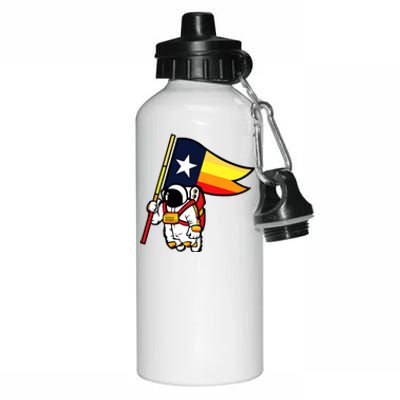 Houston Baseball Space City Astronaut Texas Flag Aluminum Water Bottle