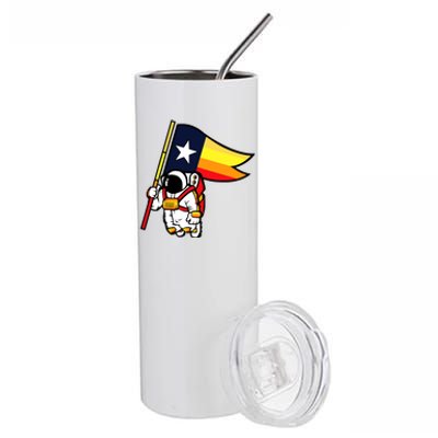 Houston Baseball Space City Astronaut Texas Flag Stainless Steel Tumbler