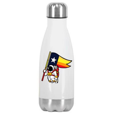 Houston Baseball Space City Astronaut Texas Flag Stainless Steel Insulated Water Bottle