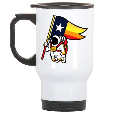 Houston Baseball Space City Astronaut Texas Flag Stainless Steel Travel Mug