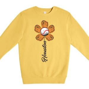 Houston Baseball Sunflower Premium Crewneck Sweatshirt