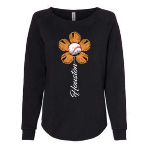 Houston Baseball Sunflower Womens California Wash Sweatshirt