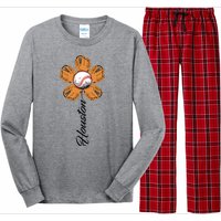 Houston Baseball Sunflower Long Sleeve Pajama Set