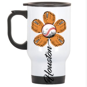 Houston Baseball Sunflower Stainless Steel Travel Mug