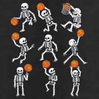 Halloween Basketball Skeletons Dunking Dribble Boy Adult Drive Performance Visor