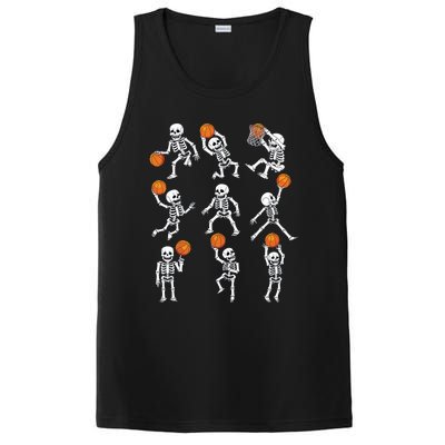 Halloween Basketball Skeletons Dunking Dribble Boy PosiCharge Competitor Tank