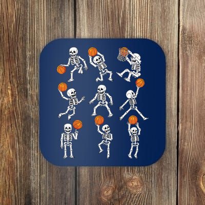 Halloween Basketball Skeletons Dunking Dribble Boy Coaster