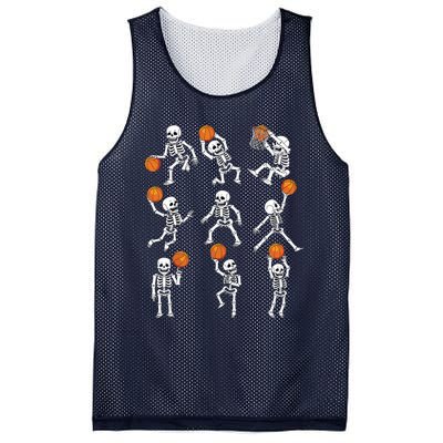 Halloween Basketball Skeletons Dunking Dribble Boy Mesh Reversible Basketball Jersey Tank