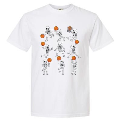 Halloween Basketball Skeletons Dunking Dribble Boy Garment-Dyed Heavyweight T-Shirt