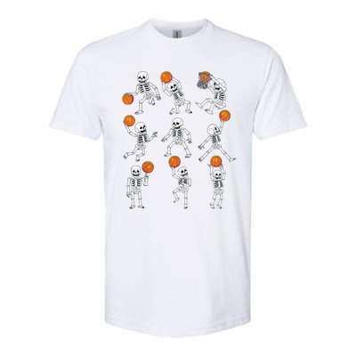 Halloween Basketball Skeletons Dunking Dribble Boy Softstyle® CVC T-Shirt