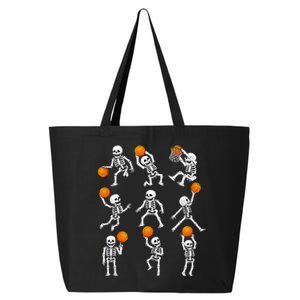 Halloween Basketball Skeletons Dunking Dribble 25L Jumbo Tote