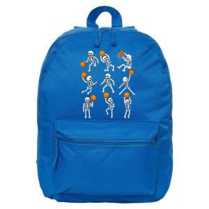 Halloween Basketball Skeletons Dunking Dribble 16 in Basic Backpack