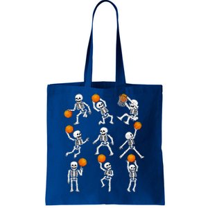 Halloween Basketball Skeletons Dunking Dribble Tote Bag