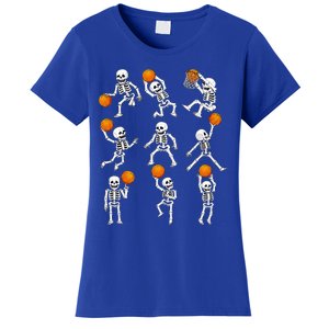 Halloween Basketball Skeletons Dunking Dribble Women's T-Shirt