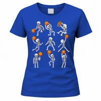 Halloween Basketball Skeletons Dunking Dribble Women's T-Shirt