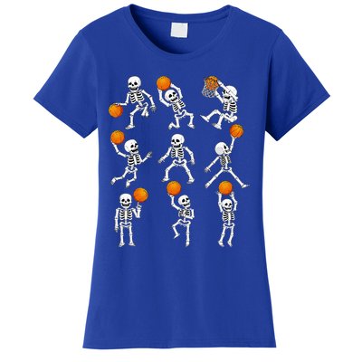 Halloween Basketball Skeletons Dunking Dribble Women's T-Shirt