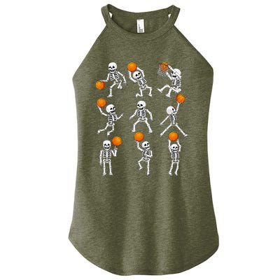 Halloween Basketball Skeletons Dunking Dribble Women's Perfect Tri Rocker Tank