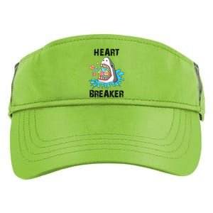 Heart Breaker Shark Funny Valentines Day Adult Drive Performance Visor