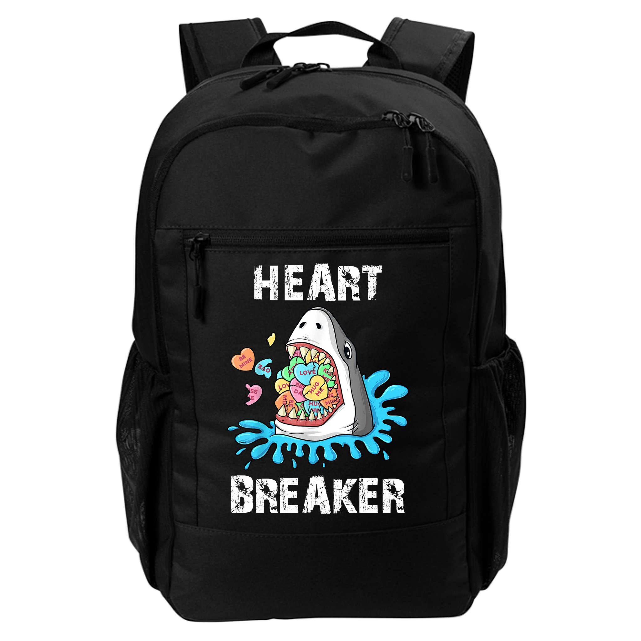 Heart Breaker Shark Funny Valentines Day Backpack