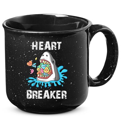 Heart Breaker Shark Funny Valentines Day 15oz Campfire Ceramic Mug