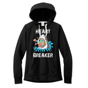 Heart Breaker Shark Funny Valentines Day Women's Fleece Hoodie