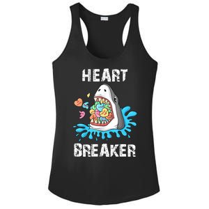 Heart Breaker Shark Funny Valentines Day Ladies PosiCharge Competitor Racerback Tank