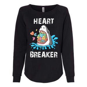 Heart Breaker Shark Funny Valentines Day Womens California Wash Sweatshirt