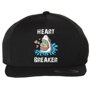 Heart Breaker Shark Funny Valentines Day Wool Snapback Cap