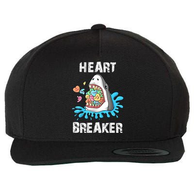 Heart Breaker Shark Funny Valentines Day Wool Snapback Cap