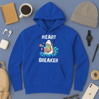 Heart Breaker Shark Funny Valentines Day Hoodie