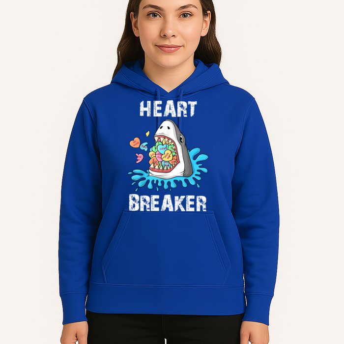 Heart Breaker Shark Funny Valentines Day Hoodie