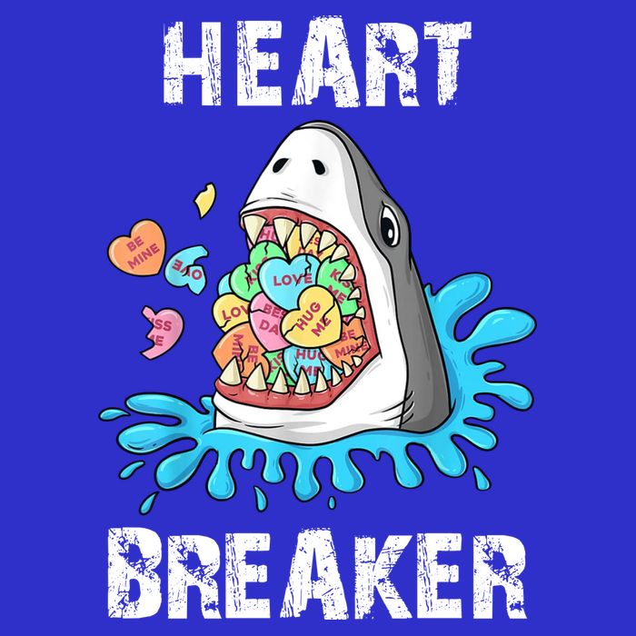 Heart Breaker Shark Funny Valentines Day Hoodie