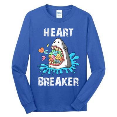 Heart Breaker Shark Funny Valentines Day Tall Long Sleeve T-Shirt