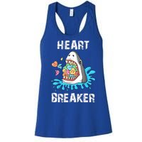 Heart Breaker Shark Funny Valentines Day Women's Racerback Tank