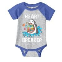 Heart Breaker Shark Funny Valentines Day Infant Baby Jersey Bodysuit