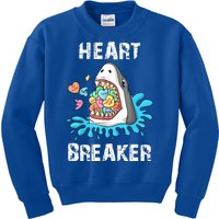 Heart Breaker Shark Funny Valentines Day Kids Sweatshirt