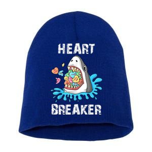 Heart Breaker Shark Funny Valentines Day Short Acrylic Beanie