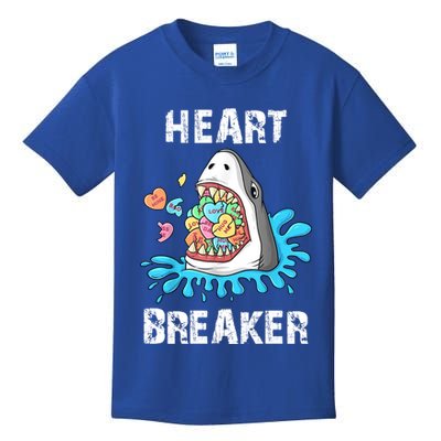 Heart Breaker Shark Funny Valentines Day Kids T-Shirt