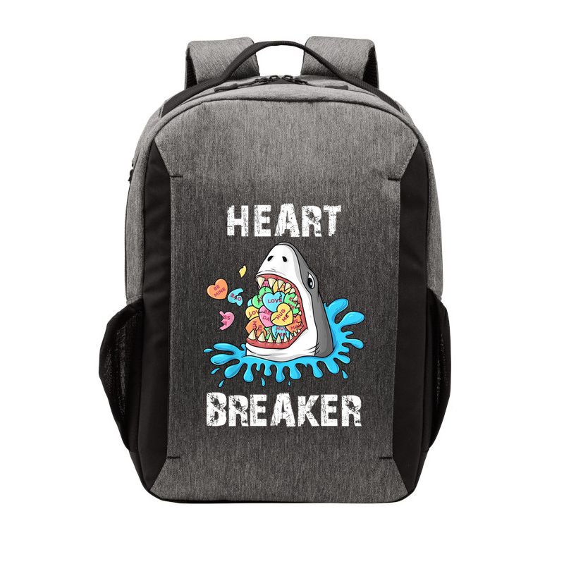 Heart Breaker Shark Funny Valentines Day Vector Backpack