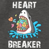 Heart Breaker Shark Funny Valentines Day Vector Backpack