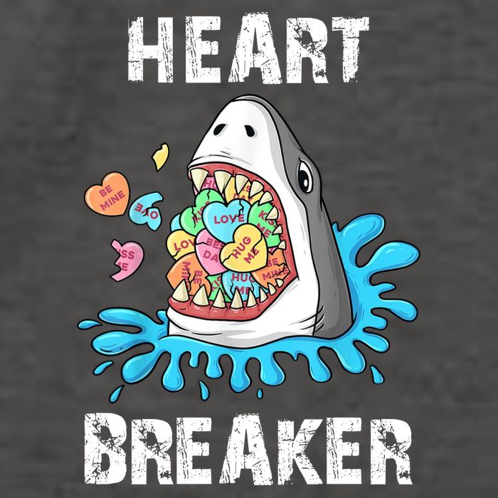 Heart Breaker Shark Funny Valentines Day Vector Backpack