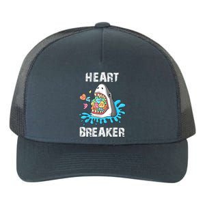 Heart Breaker Shark Funny Valentines Day Yupoong Adult 5-Panel Trucker Hat