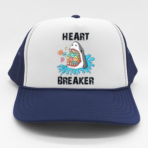 Heart Breaker Shark Funny Valentines Day Trucker Hat