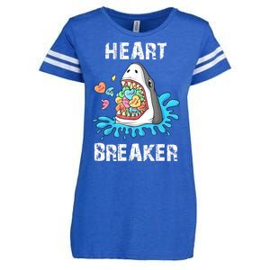 Heart Breaker Shark Funny Valentines Day Enza Ladies Jersey Football T-Shirt