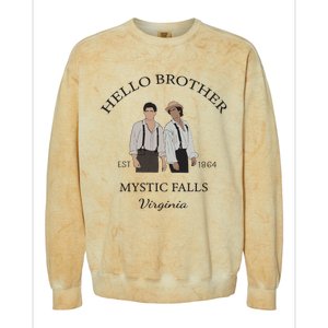 Hello Brother Salvatore Brothers Est 1864 Colorblast Crewneck Sweatshirt