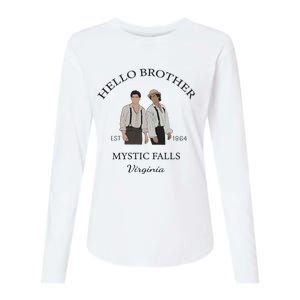 Hello Brother Salvatore Brothers Est 1864 Womens Cotton Relaxed Long Sleeve T-Shirt