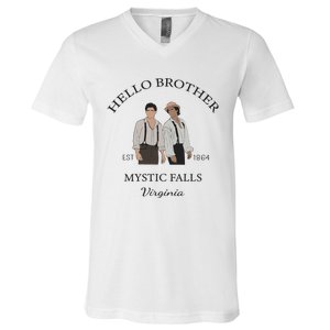 Hello Brother Salvatore Brothers Est 1864 V-Neck T-Shirt